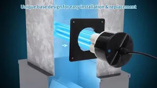 Powerful 80W HVAC Duct UVC Light, High Power Duct Sanitizer UV Light with Ceramic Base, Dual H Tube