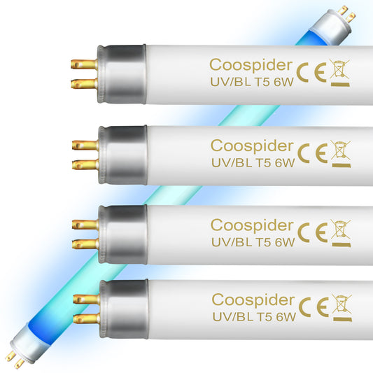 COOSPIDER 4 Pack 32050 6 Watt Replacement Bulb for DT2000XL and DT2000XLP, F6T5/BL 9 Inch Fluorescent Tube G5 Base Replacement Bulb for Dyna Trap 1 Acre Mosquito & Flying Insect Trap