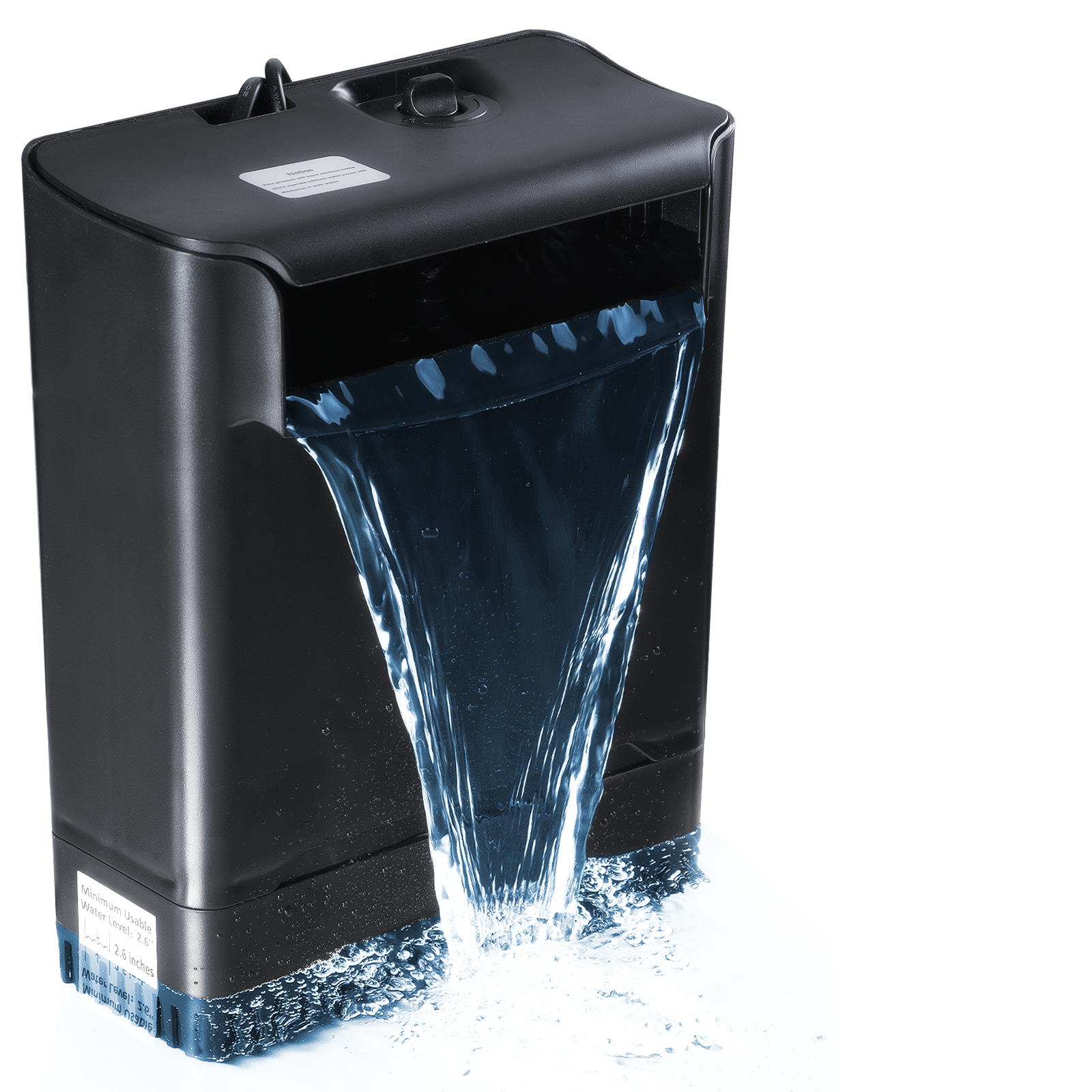IX-120 Turtle Tank Filter Aquarium Filter Power Adjustable 30-55 Gal. 290GPH Large Internal Filter 3-Stage Waterfall Bio-Filtration Low Water Level for Freshwater Saltwater Fish Tank Reptile Shrimp Frog