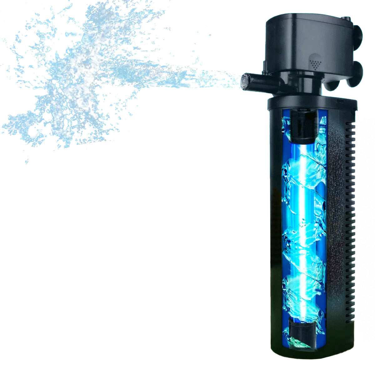 1800F 600GPH UV Aquarium Filter for 100-300 Gal Tank, Koi Pond, Large Fish Turtle Tank Green Water Clean Machine Submersible Canister Filter Powerful Pump Pond Filter for Saltwater Freshwater Crystal Gr