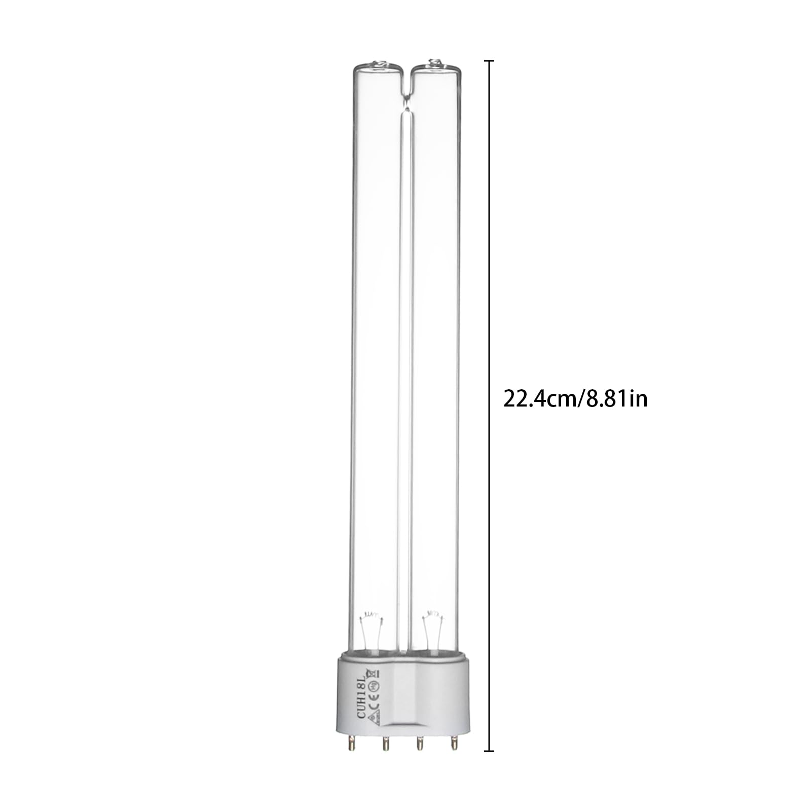2 Pack 18 Watts UV Light Bulb Replacement UV Light for Pond Clarifier for Outdoor Ponds 4-Pin Base