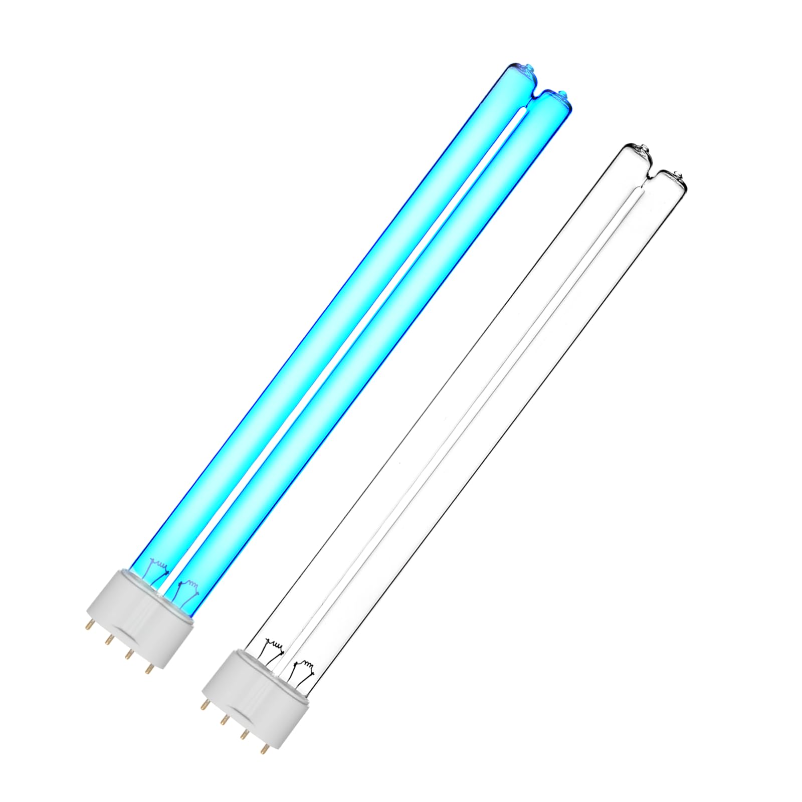 2 Pack 24 Watts UV Ultraviolet Light Bulb 12.5 2G11 Base, Replacement UV Bulb for Pond and Aquarium, uv air Purifier