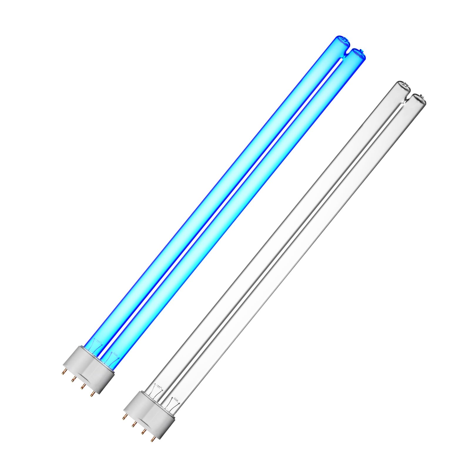 2 Pack 36 Watts UV Bulb Germicidal 2G111 Base UVC Replacement Light Bulb for HVAC Duct Air Purifier & Pond Clarifier