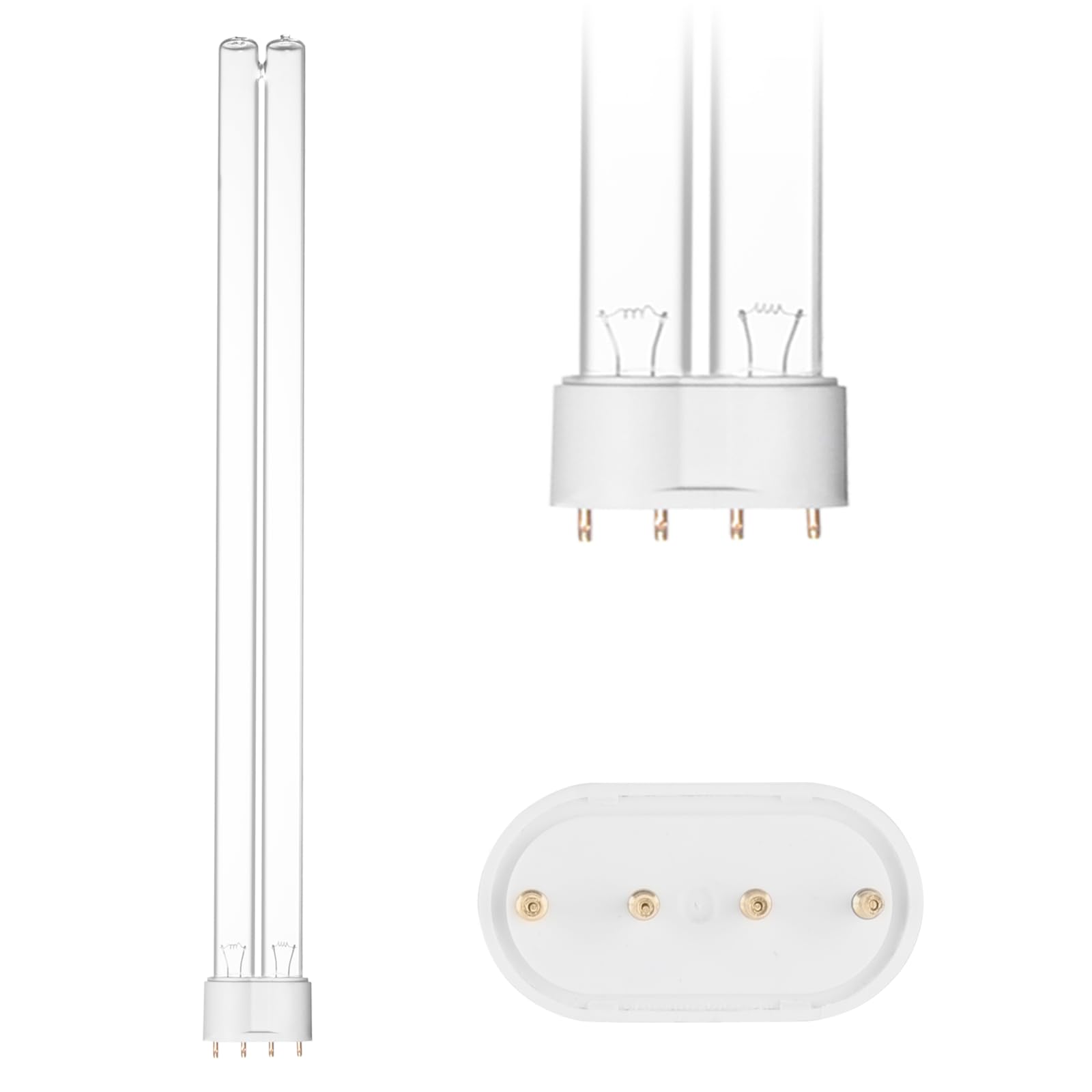 2 Pack 36 Watts UV Bulb Germicidal 2G111 Base UVC Replacement Light Bulb for HVAC Duct Air Purifier & Pond Clarifier