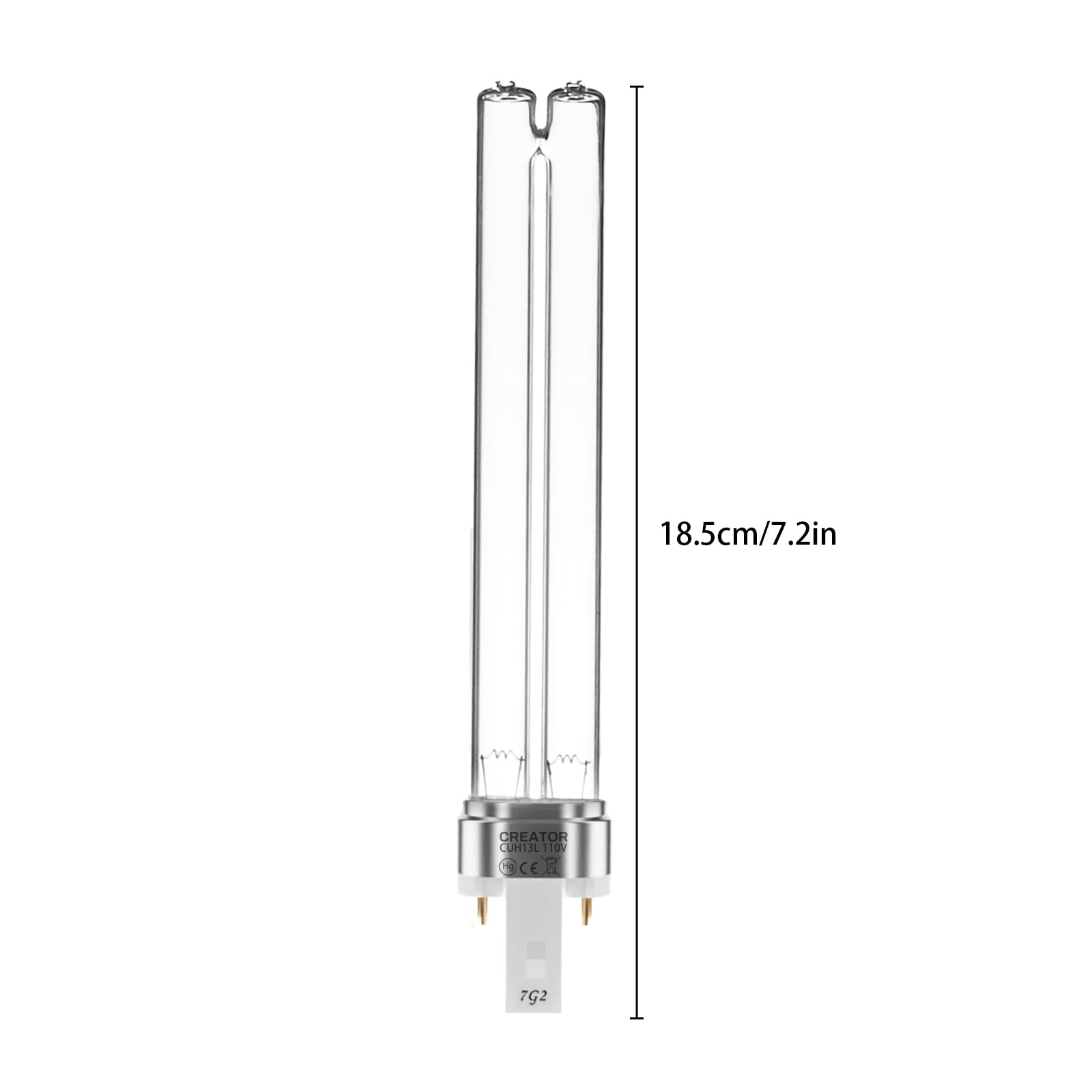 2 Pack 13 Watts UV UVC G23 Base Germicidal Ultraviolet Light Bulb Compatible w/Jebao Pond Sunsun Grech, UV Light for Pond