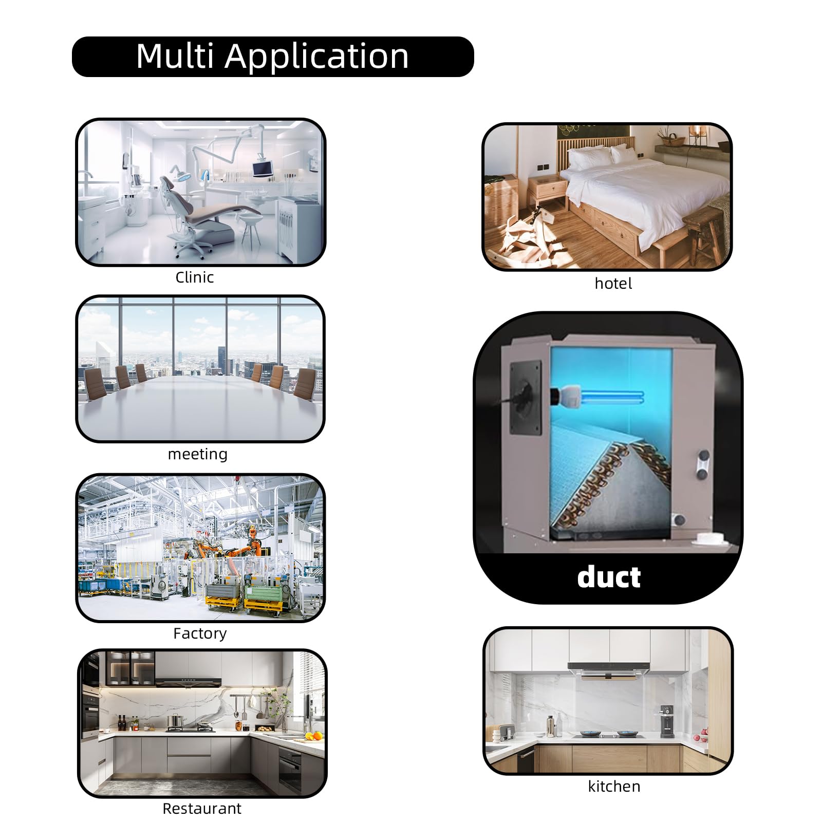 6 Pack 25 Watts UVC Light Bulb Ozone Free, UV Light for Bedroom Bathroom Closet Kitchen, 253.7nm Wavelength Covers up to 400sq.ft, E26 110V CTUV-25