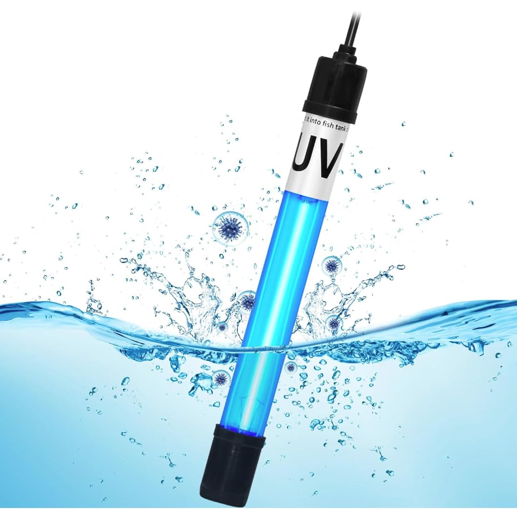 Aquarium Light 9W for 75-200 Gallon CTUV-H10F P10F Replacement Bulb Submersible Clean Green Lamp for Cloudy Fish Tank Pond Pools Fountains Crystal Clear