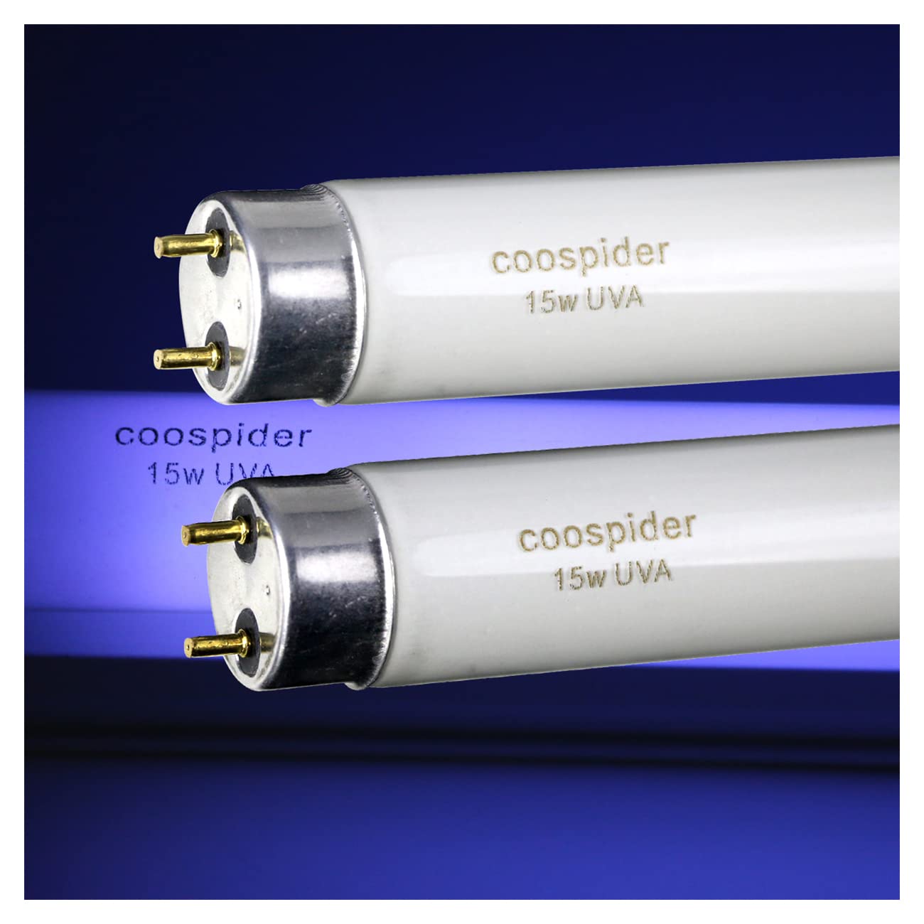 COOSPIDER 2-Pack 15W UV BL CFL Compact Light Bulb for 30W Electric Zapper Replacement Straight Tube T8 F15 18 Inch