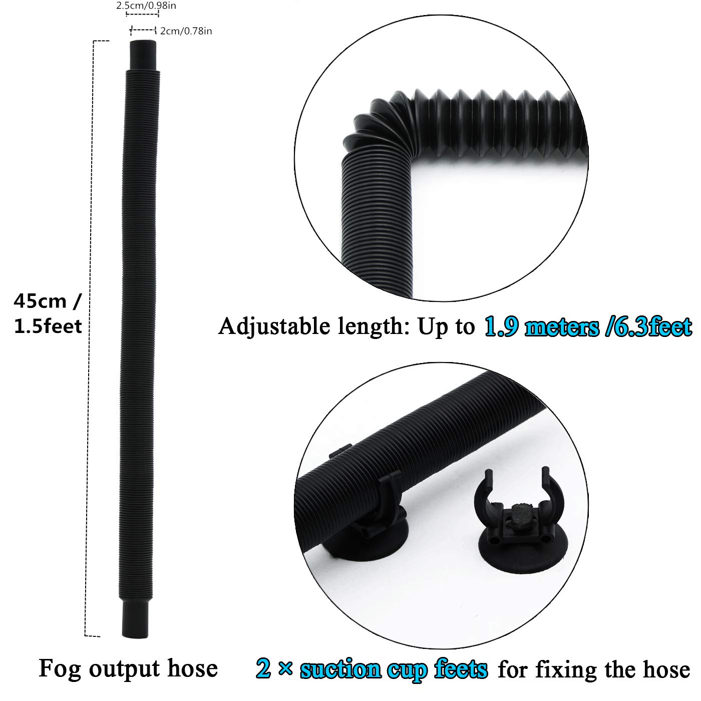 Coospider Reptile Fogger Terrariums Humidifier Fog Machine Mister - 3L Tank 380L / hr High Volume Fog- for Various Reptiles / Amphibians / Herps New version