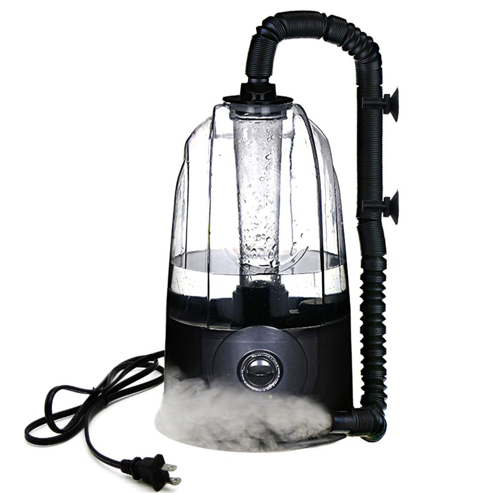 Coospider Reptile Fogger Terrariums Humidifier Fog Machine Mister - 3L Tank 380L / hr High Volume Fog- for Various Reptiles / Amphibians / Herps New version