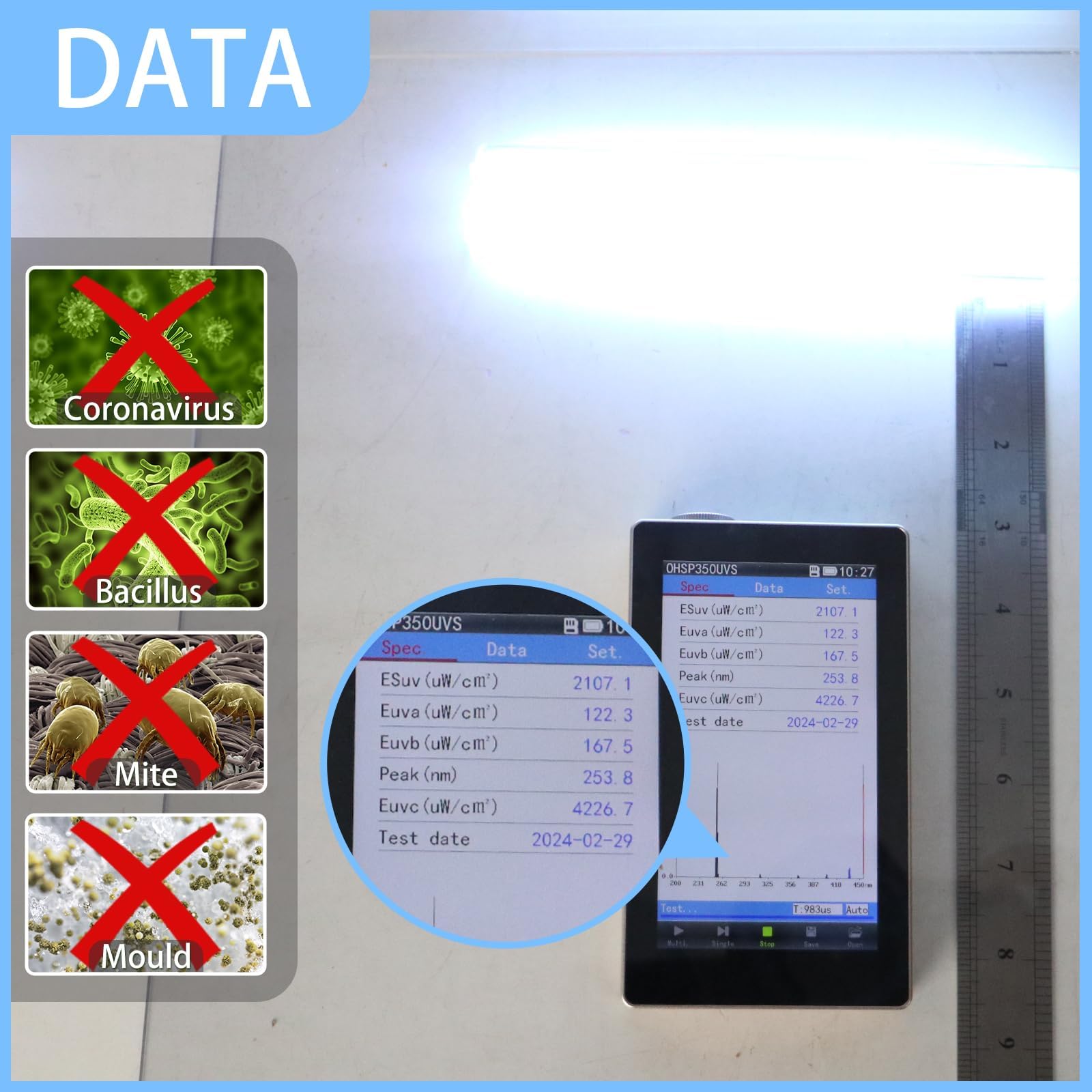 HVAC Lamp in Duct Air Cleaning for House AC Duct with 253.7nm wavelength (32W-1Pack)