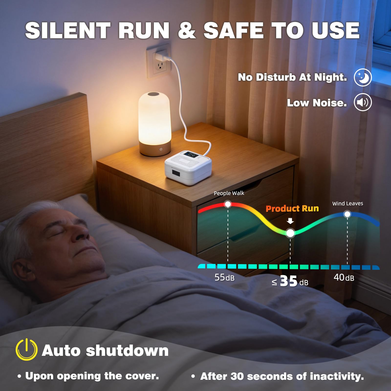 Hearing Aid Dryer Dehumidifier, with UV-C Sanitizer Light, Automatic Shut-Off Dryer Box, Fast Drying, Ultra-Quiet and Portable for Hearing Aids, Earbuds, AirPods, Amplifiers, Earbuds