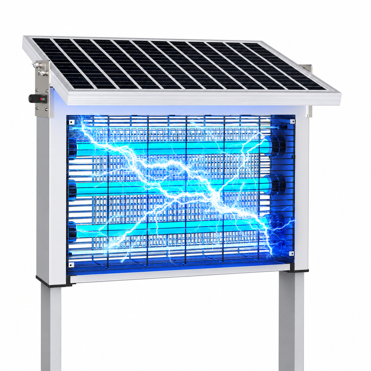 Powerful Large Solar Bug Zapper Outdoor for 10000 sq.ft, Poartable Rechargeable Mosquito Zapper with High Powered, Cordless Solar Fly Zapper for Patio Garden Backyard Farm Pest Control