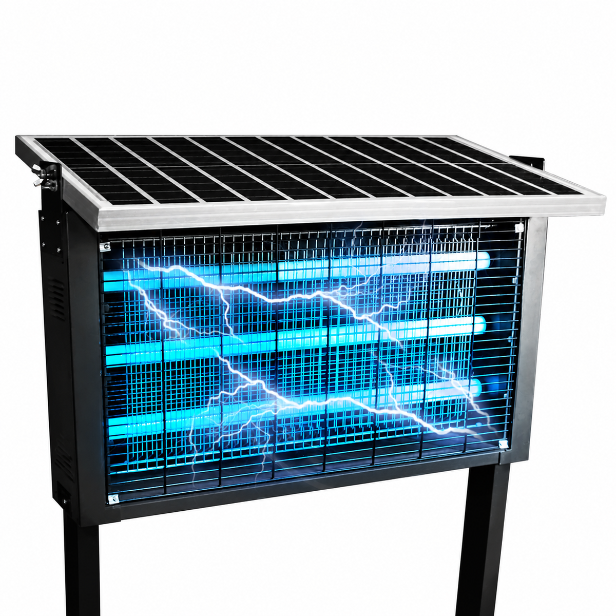 Powerful Super Large Solar Bug Zapper Outdoor for 8000 sq.ft, Rechargeable Solar Mosquito Zapper with High Powered, Outdoor Bug Zapper for Patio Garden Backyard RV Camping with 30W Solar Panel