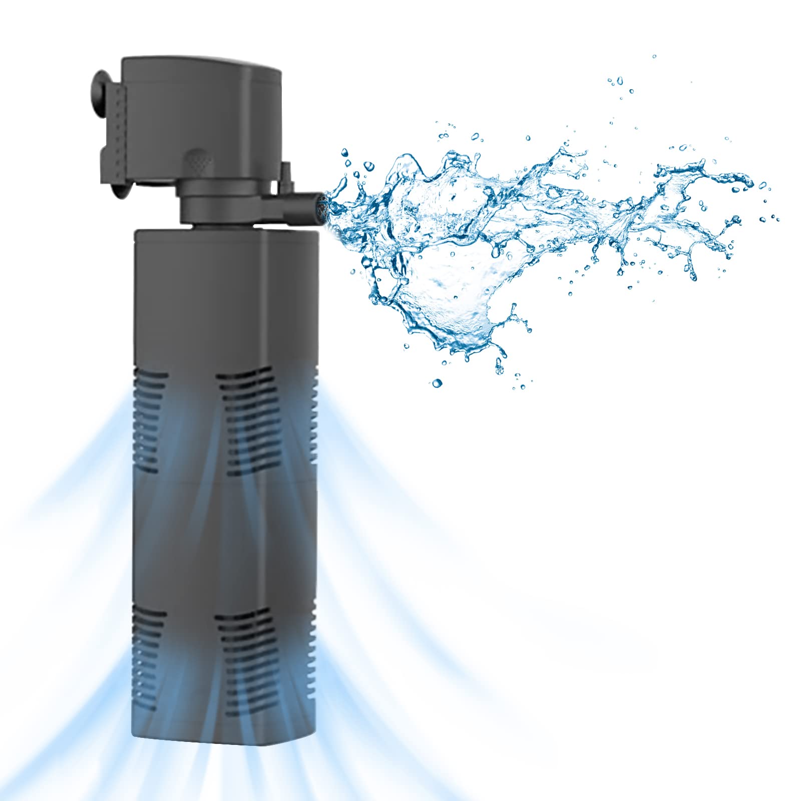 fish tanl filter accessories TARARIUM Fish Tank Filter Small Pond Filter for 100-200 Gal. Tank Crystal  420GPH Biochemical Filtration Powerful Submersible Water Pump Large  Aquarium