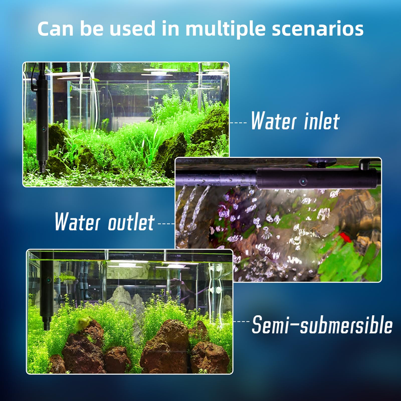 UV Pond Water Clarifier for 20-300 Gallon, UV Sterilizer for Swimming Pool, Spa, Large Fish Tank, Cold Plunge, 12MM/16MM/20MM/Pipe Diameter Available Ultraviolet Clarifier for Green Water