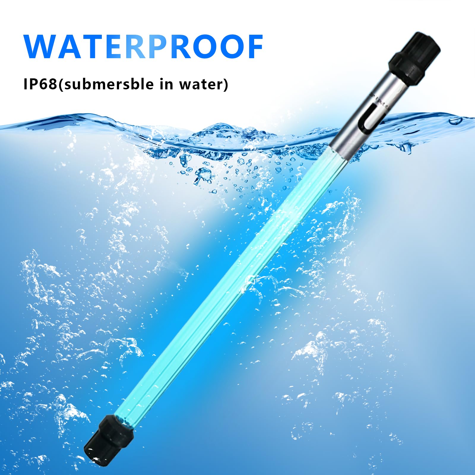 55W Aquarium UV Light for 500-5000 Gallon, UV Pond Light for Koi Pond, Swimming Pool, Spa, Large Fish Tank, Cold Plunge UV Light for Pond Algae Control