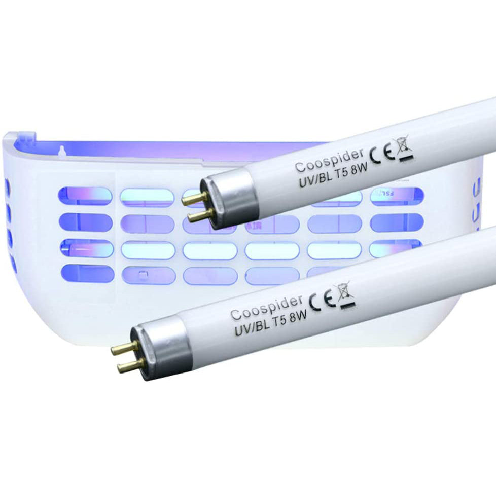 UV BL F8T5 CFL Compact Fluoresecnt Light Bulb 12 inch (Full Size Max) 8 Watt Replacement UVA 365nm Blacklight T5F8