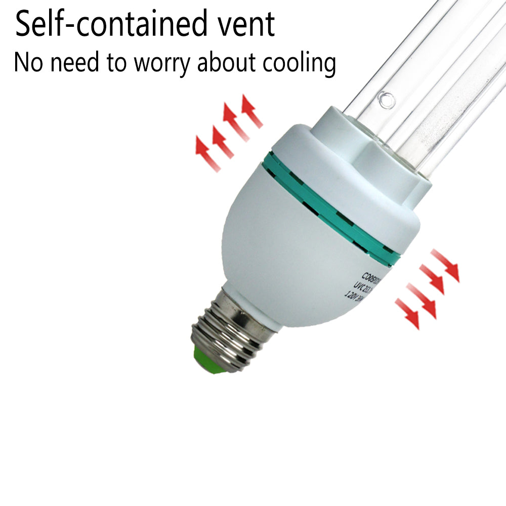 UVC Germicidal Bulb 36W E26 Screw Socket 120V, Sterilization rate 99.99% Used for  Kill Germ (Replace Bulb/Ozone-free CTUV-36)