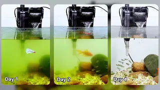 Hang on Back Aquarium Power Filter wDetachable U V Light Canister & Surface Skimmer 158GPH for 10 40