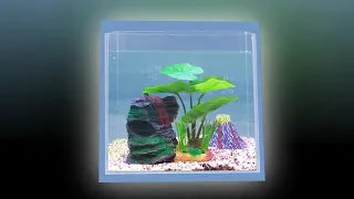 COOSPIDER Betta Fish Leaf Pad Hammock Aquarium Decoration Cichlid Fish Tank Resin Rock Mountain Cave