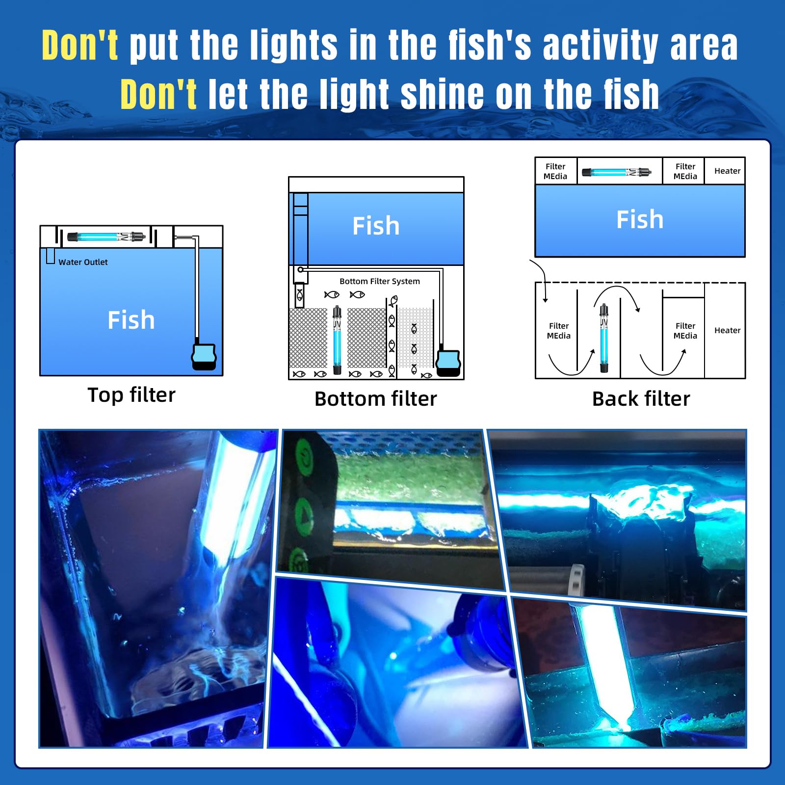 13W COOSPIDER UVC Wand Waterproof/Timer Control(Ozone-free）for KOI Pond, Cold Plunge, Fish Tank