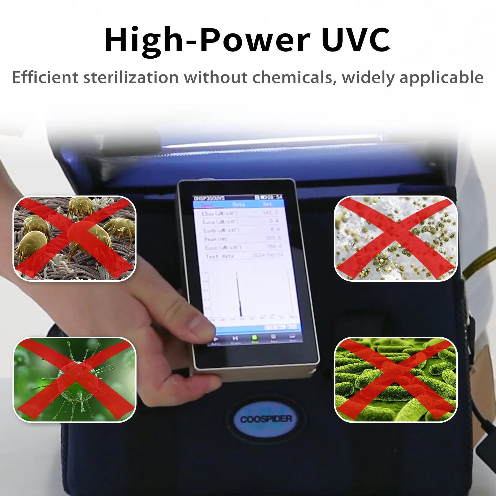 (Only for wholesale orders, the larger the order, the greater the discount)UVC with Ozone Sterile bag/box for Sterilizer Disinfection Germicidal W/Quartz UVC Light 5/15/30 Minutes Timer & USB 5V DC Input CTUV-T2 Coospider