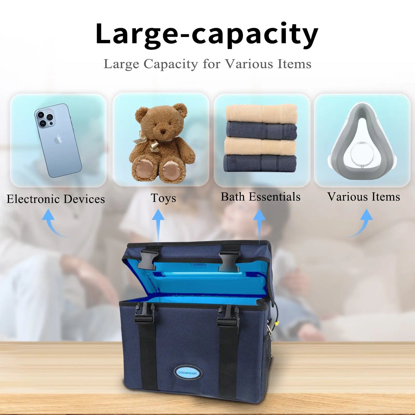 (Only for wholesale orders, the larger the order, the greater the discount)UVC with Ozone Sterile bag/box for Sterilizer Disinfection Germicidal W/Quartz UVC Light 5/15/30 Minutes Timer & USB 5V DC Input CTUV-T2 Coospider