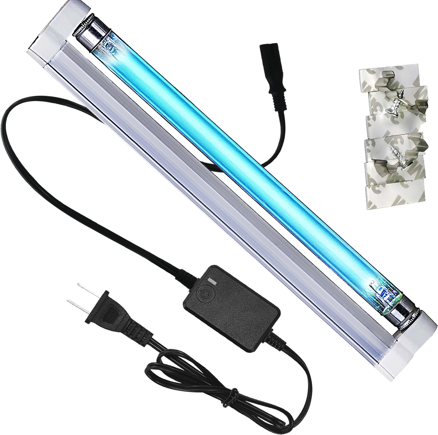2-Pack UV germicidal Light 110V 6W UVC Household Timer Control, 15/30/60 Mins Timer, for Closet, Kitchen, Bathroom, loft, Basement (Ozone-free CTUV-6)