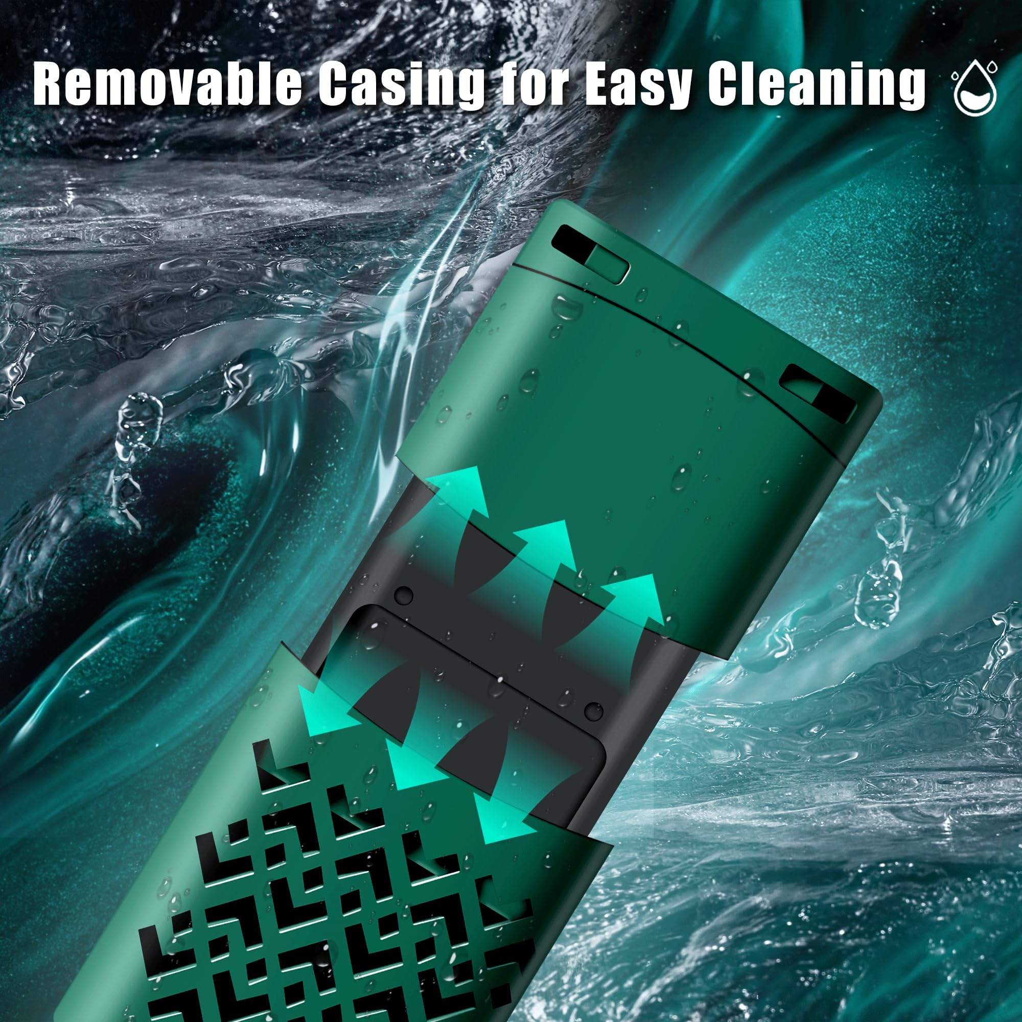 300W Smart Aquarium Heater Submersible with Variable-Frequency Energy Savings, Dual Probes for Leaving Water Automatically Stop, PTC Tech for Overheat Protection, Adjustable for Freshwater, Saltwater