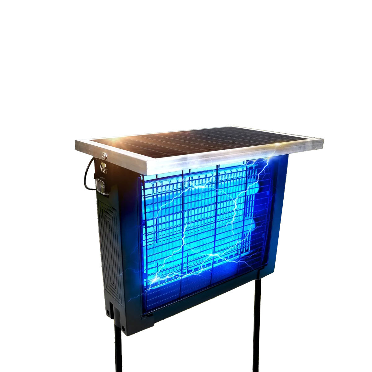 4W Solar Bug Zapper for Outdoor with 13FT Extension Cord for 2000 sq.ft, Portable Rechargeable Electric Mosquito Zapper with High Powered, Waterproof Solar Zapper for Patio Garden Backyard RV Camping