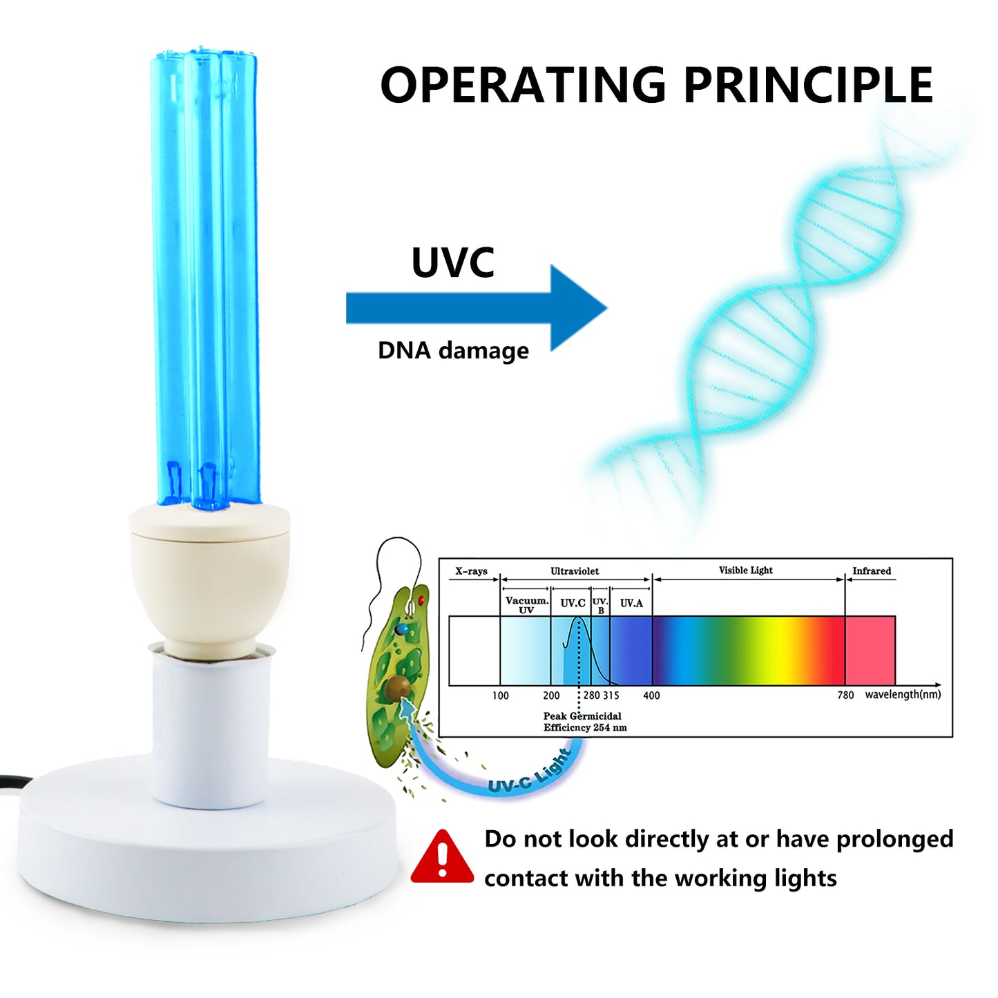 COOSPIDER UV 25W E26 110V Germicidal Light with UVC Bulb Timer  Base Coospider