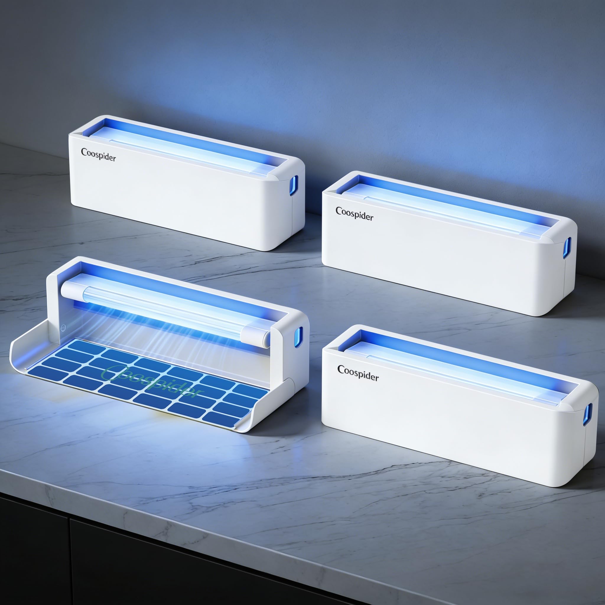 4 Pack White Fly Trap Indoor, Wall Sconce Fly Light Bug Catcher for Kitchen House & Restaurant Fruit Flies Garage & Warehouse