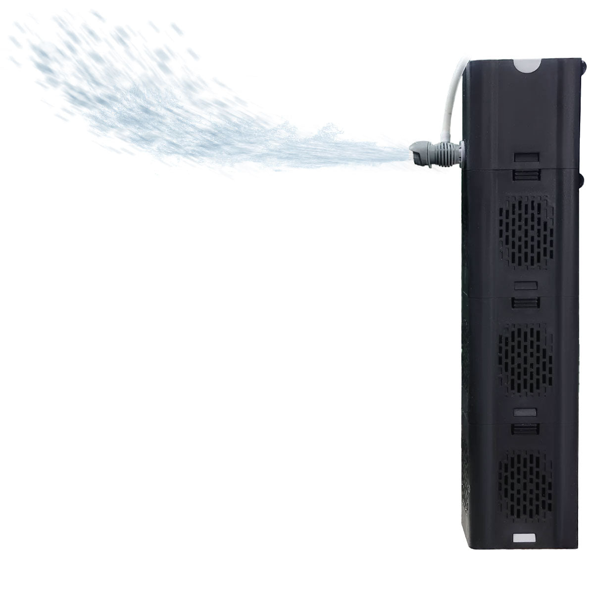 COOSPIDER The 4-in-1 Removable fits Aquarium Filters Turtle Tank Filter from 40 to 150 gallons. The Built-in Aquarium Filter has an Adjustable Flow Rate of 100-400 GPH