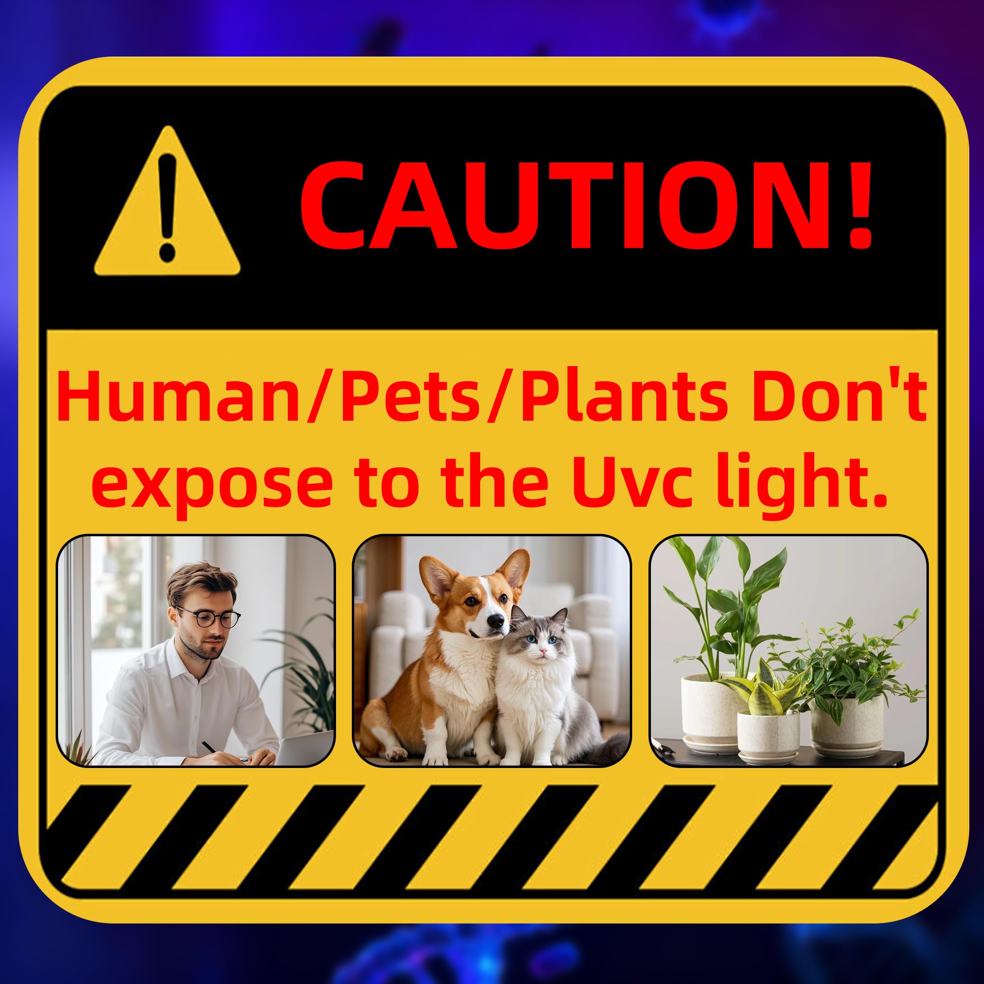 COOSPIDER 80W HVAC Duct UVC Light Bulb, High-Power Duct Sanitizer UV Light with Ceramic Base, Dual H-Tube Design for Long-Lasting Performance - Replacement Bulb for CTUV-D80