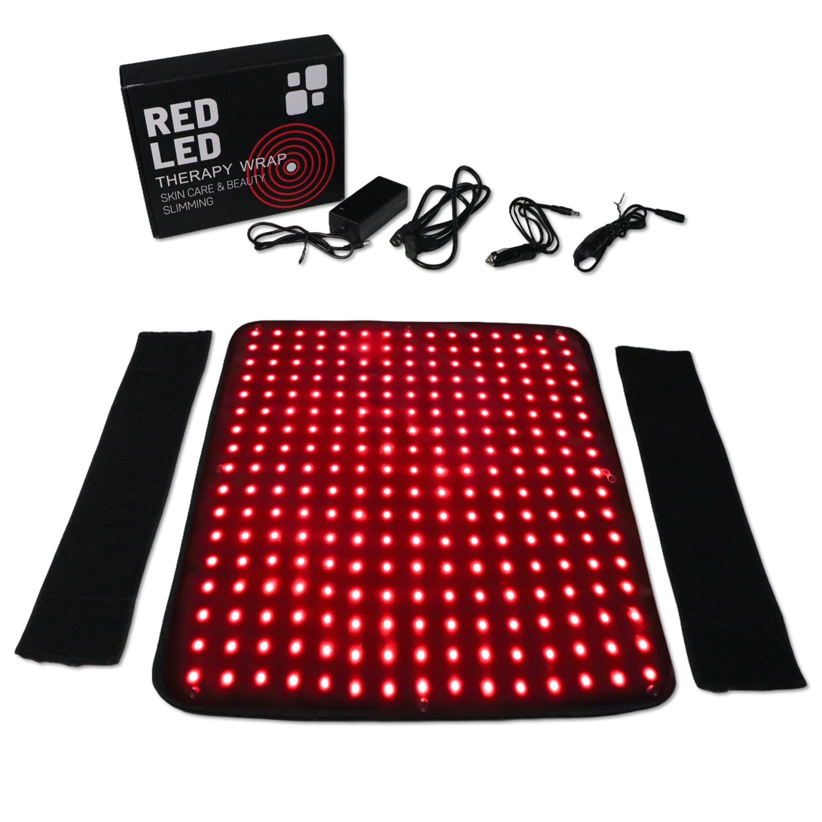 Powerful Large Red Light Therapy, Light Therapy Pad with 6-Timer & 10ft Cable, 650nm & 880nm 255 LEDs Infrared Light Therapy for Body Buttock Lumbar Shoulder Knee, Relieve Drive and Work Back Pain 50W
