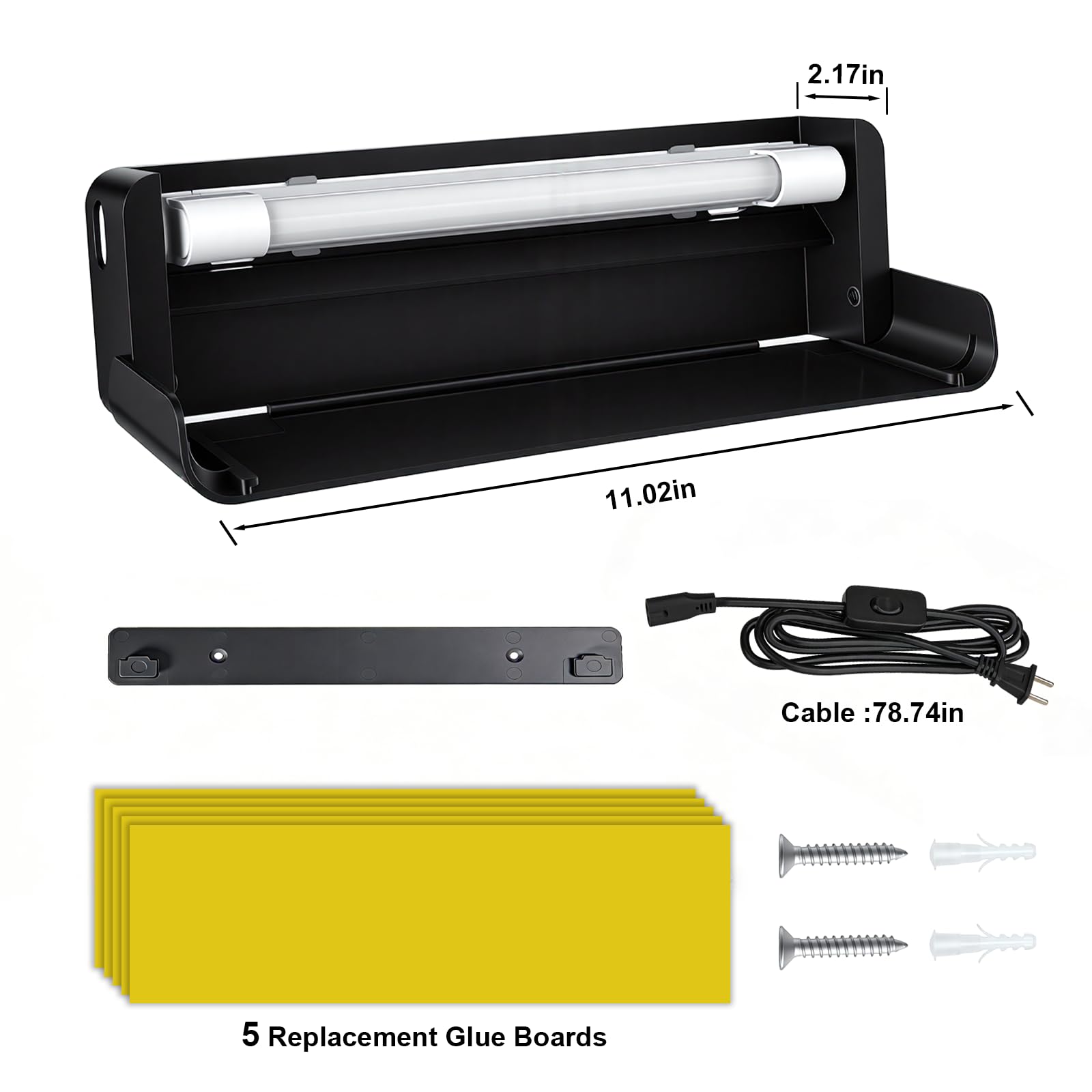 UV Fly Light Trap Indoor for Home Gnat Traps for House, Wall Sconce Fly Light Bug Catcher for Kitchen House & Restaurant Fruit Flies Garage & Warehouse