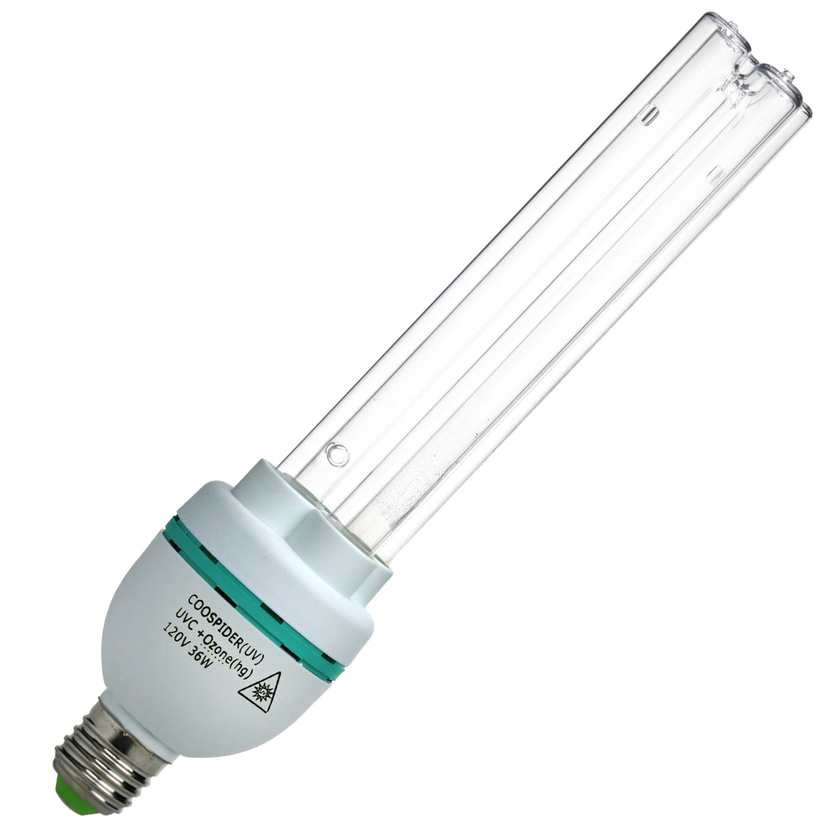 UVC with Ozone Germicidal Bulb 36W Self-Ballast E26 Screw Socket 120V for Kill Germ, Covers up to 600sq.ft (Replace Bulb CTUV-36) Coospider