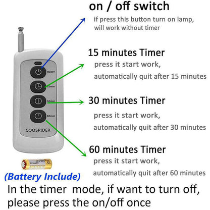 COOSPIDER UV with Ozone Germicidal Light Remote Control Timer 15/30/60 minutes 120V 36W Table Lamp for Remove Musty (CTUV-36) Coospider