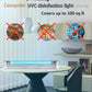 UVC Germicidal Lamp UV-C Bulb Light with 5ft Cord and Plug Cover up to 100 sq. ft. Room 110V 6W UVC (Ozone-free)