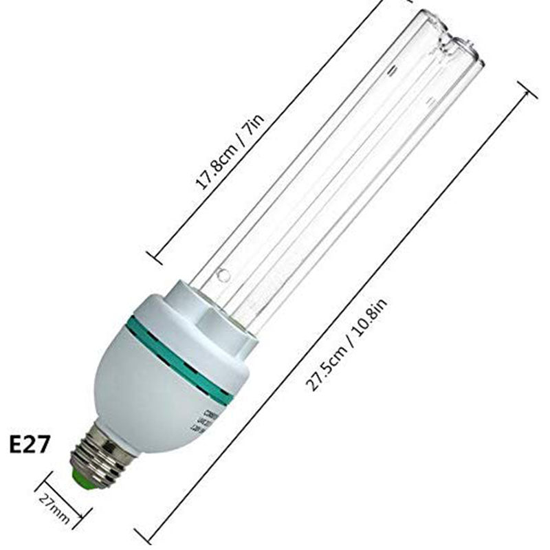 UVC with Ozone Germicidal Bulb 36W Self-Ballast E26 Screw Socket 120V for Kill Germ, Covers up to 600sq.ft (Replace Bulb CTUV-36) Coospider