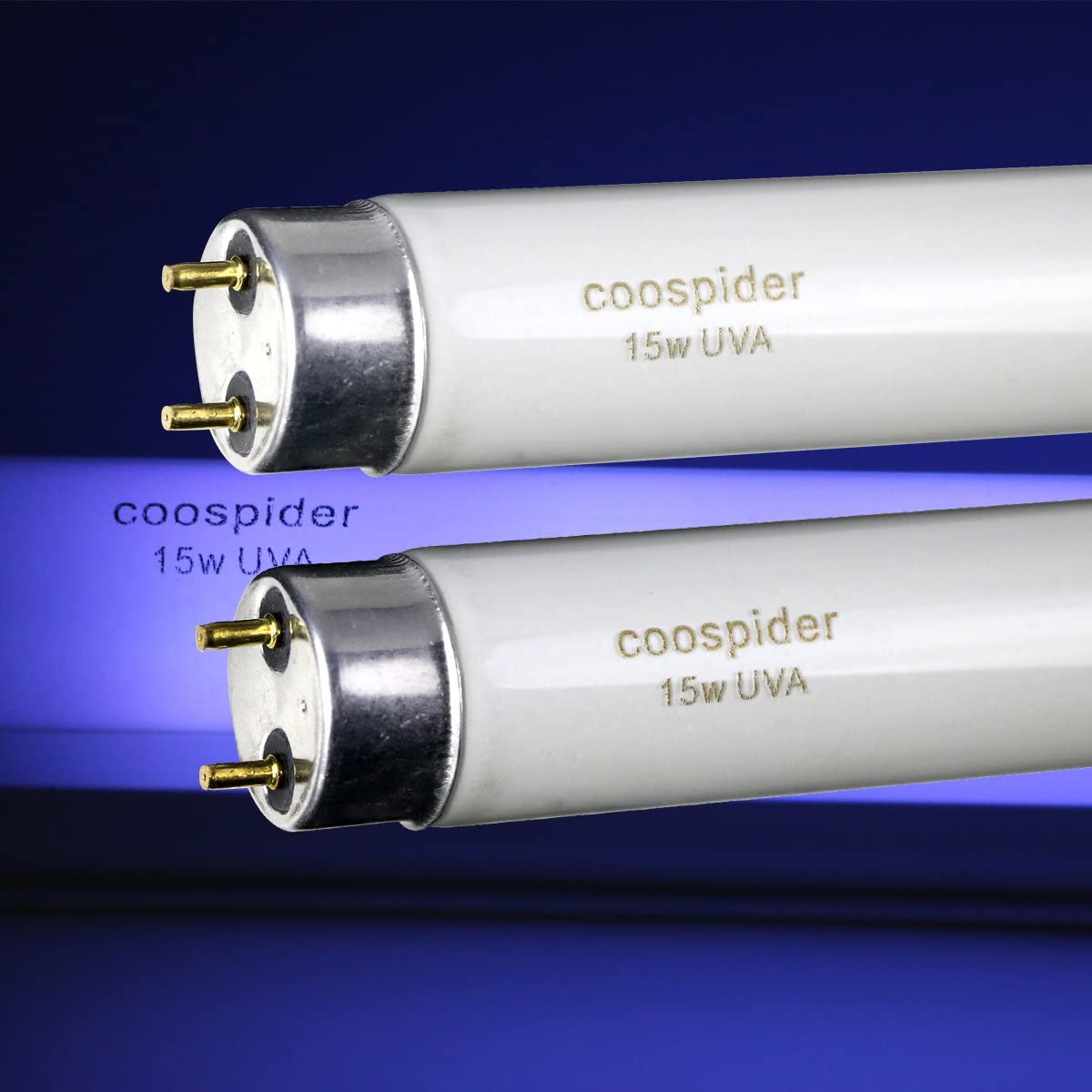 2-Pack 15W UV BL CFL Compact Light Bulb for 30W Electric Zapper Replacement Straight Tube T8 F15 18 Inch Coospider