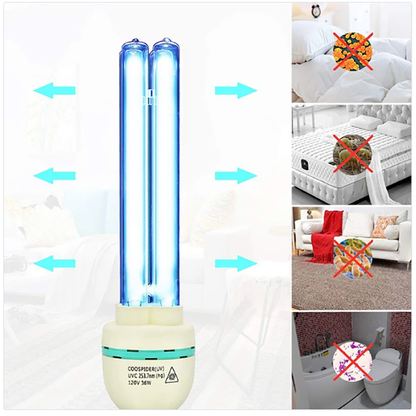 UVC Germicidal Bulb 36W E26 Screw Socket 120V, Sterilization rate 99.99% Used for  Kill Germ (Replace Bulb/Ozone-free CTUV-36) Coospider